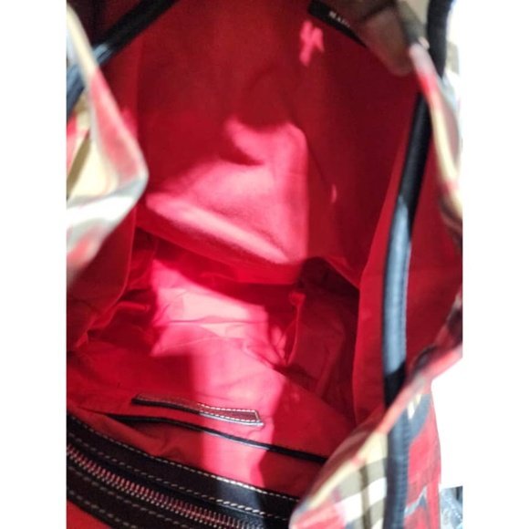 Authentic BURBERRY Vintage Check Graffiti Print Medium Rucksack Backpack Antique - Picture 13 of 13